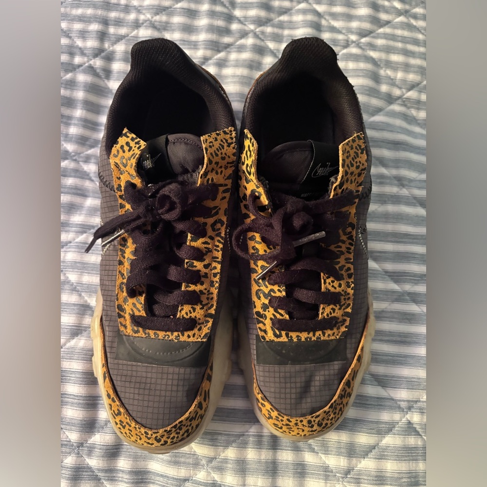 Nike Leopard Print Sneakers - Black and Brown